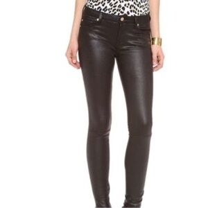 7 for all mankind crackle leather like jeans